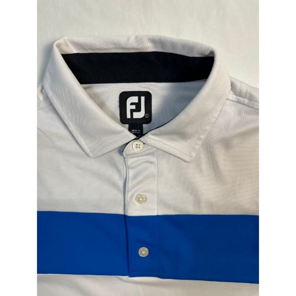 FootJoy Golf Polo Mens Large L Performance Fat Stripe Summer Comfortable